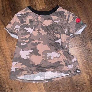 Kendall and Kylie camo crop top